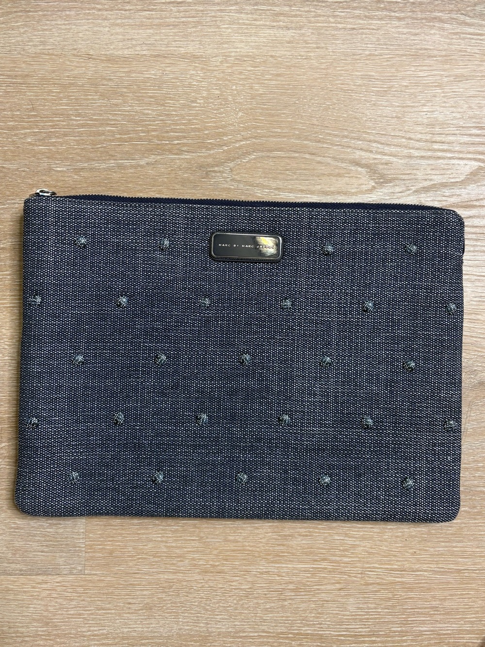 Marc by Marc Jacobs Navy w/Embossed Polka Dots Laptop Sleeve